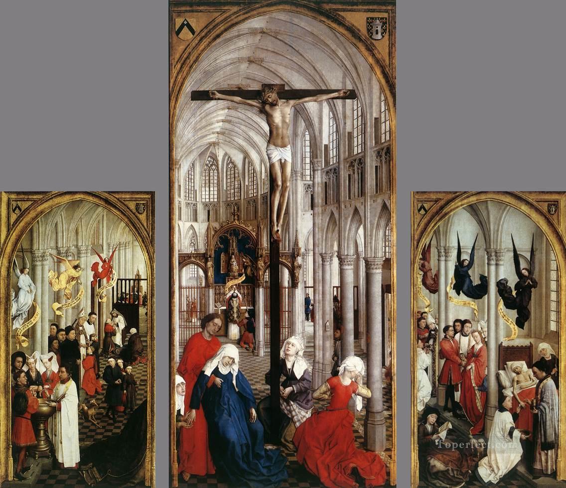 Retablo de los Siete Sacramentos Rogier van der Weyden Pintura al óleo